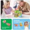 imagePicassoTiles 26pcs Magnetic Tiles Magnet Tile Building Blocks Printed Fall Farm Themed Animal Toy Set with 8 Farmyard Animals Character Action Figures STEM Learning Playset for Kids Ages 3 PTQ27Dinosaur World Themed