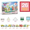 imagePicassoTiles 26pcs Magnetic Tiles Magnet Tile Building Blocks Printed Fall Farm Themed Animal Toy Set with 8 Farmyard Animals Character Action Figures STEM Learning Playset for Kids Ages 3 PTQ27Metro