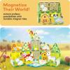 imagePicassoTiles 26pcs Magnetic Tiles Magnet Tile Building Blocks Printed Fall Farm Themed Animal Toy Set with 8 Farmyard Animals Character Action Figures STEM Learning Playset for Kids Ages 3 PTQ27Farm