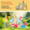imagePicassoTiles 26pcs Magnetic Tiles Magnet Tile Building Blocks Printed Fall Farm Themed Animal Toy Set with 8 Farmyard Animals Character Action Figures STEM Learning Playset for Kids Ages 3 PTQ27Dinosaur World Themed