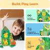 imagePicassoTiles 26pcs Magnetic Tiles Magnet Tile Building Blocks Printed Fall Farm Themed Animal Toy Set with 8 Farmyard Animals Character Action Figures STEM Learning Playset for Kids Ages 3 PTQ27Forest