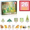 imagePicassoTiles 26pcs Magnetic Tiles Magnet Tile Building Blocks Printed Fall Farm Themed Animal Toy Set with 8 Farmyard Animals Character Action Figures STEM Learning Playset for Kids Ages 3 PTQ27Forest