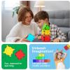 imagePicassoTiles 4pcs Magnetic Building Block Large Square Shape Magnet Tiles Construction Toy STEM Learning Kit Educational Playset Playboard Pretend Play Stacking Blocks Child Brain Development PTE0912Pc Square
