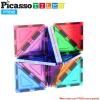 imagePicassoTiles 4pcs Magnetic Building Block Large Square Shape Magnet Tiles Construction Toy STEM Learning Kit Educational Playset Playboard Pretend Play Stacking Blocks Child Brain Development PTE0912Pc R Triangle