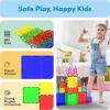 imagePicassoTiles 4pcs Magnetic Building Block Large Square Shape Magnet Tiles Construction Toy STEM Learning Kit Educational Playset Playboard Pretend Play Stacking Blocks Child Brain Development PTE094Pc Large Square