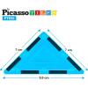 imagePicassoTiles 4pcs Magnetic Building Block Large Square Shape Magnet Tiles Construction Toy STEM Learning Kit Educational Playset Playboard Pretend Play Stacking Blocks Child Brain Development PTE0912Pc R Triangle