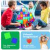 imagePicassoTiles 4pcs Magnetic Building Block Large Square Shape Magnet Tiles Construction Toy STEM Learning Kit Educational Playset Playboard Pretend Play Stacking Blocks Child Brain Development PTE094Pc Large Square