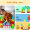 imagePicassoTiles 4pcs Magnetic Building Block Large Square Shape Magnet Tiles Construction Toy STEM Learning Kit Educational Playset Playboard Pretend Play Stacking Blocks Child Brain Development PTE0912Pc Square
