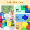 imagePicassoTiles 4pcs Magnetic Building Block Large Square Shape Magnet Tiles Construction Toy STEM Learning Kit Educational Playset Playboard Pretend Play Stacking Blocks Child Brain Development PTE094Pc Large Square