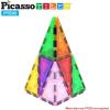 imagePicassoTiles 4pcs Magnetic Building Block Large Square Shape Magnet Tiles Construction Toy STEM Learning Kit Educational Playset Playboard Pretend Play Stacking Blocks Child Brain Development PTE0912Pc I Triangle