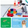 imagePicassoTiles 60 Piece Set 60pcs Magnet Building Tiles Clear Magnetic 3D Blocks Construction Playboards  Creativity Beyond Imagination Inspirational Recreational Educational Conventional