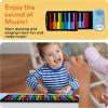 imagePicassoTiles Electronic Piano 49Key Flexible RollUp Keyboard with Recording Feature 8 Tones 6 Demo Songs Builtin Speaker Educational Music Toy for Kids Toddlers Boys Girls Rainbow Color Design PT4949Key