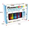 imagePicassoTiles Electronic Piano 49Key Flexible RollUp Keyboard with Recording Feature 8 Tones 6 Demo Songs Builtin Speaker Educational Music Toy for Kids Toddlers Boys Girls Rainbow Color Design PT4949Key