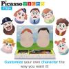 imagePicassoTiles Magnetic Puzzle Drawing Board 102 PC Dress Up Puzzle Game with 10 Free Inspirational Idea Cards 88 Holographic Designs 4 Markers Set Educational Activity Book STEAM Learning Kit