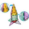 imagePicassoTiles Magnetic Tiles Blocks Magnet Tile Magnets Building Blocks Construction Toy Set with Reflective Leaf Flakes Magnetic Building Tiles Toys STEM Learning Kit Stacking Block Playset PTJ48