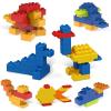imagePicassoTiles 200 Piece Large Construction Brick Building Blocks STEM Bricks Toy Set Creative Learning Early Education Playset 5 Colors 4 Unique Shapes Mix ampamp Match Toys for Kids Boys Girls Child Age 3Orange  Green  Yellow  Red  Dark Blue