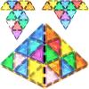 imagePicassoTiles 4pcs Magnetic Building Block Large Square Shape Magnet Tiles Construction Toy STEM Learning Kit Educational Playset Playboard Pretend Play Stacking Blocks Child Brain Development PTE0912Pc E Triangle