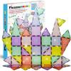 imagePicassoTiles Magnetic Tiles Blocks Magnet Tile Magnets Building Blocks Construction Toy Set with Reflective Leaf Flakes Magnetic Building Tiles Toys STEM Learning Kit Stacking Block Playset PTJ48