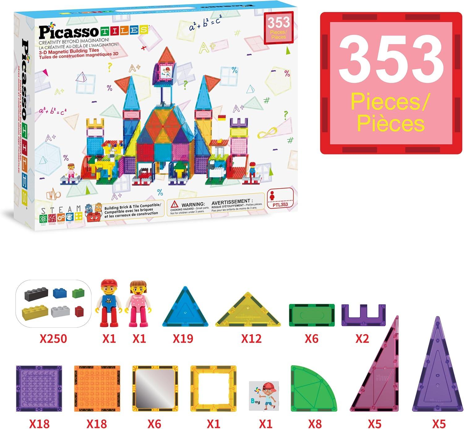 imagePicassoTiles Brick Baseplate Classic Building Block Foundation Kit 20 Pack 10quotx10quot Platform Multi Color Bricks Stud Blocks Compatible with All Major Brands STEM Construction Set Kids Ages 3 PBS02353 Pcs Combo Set