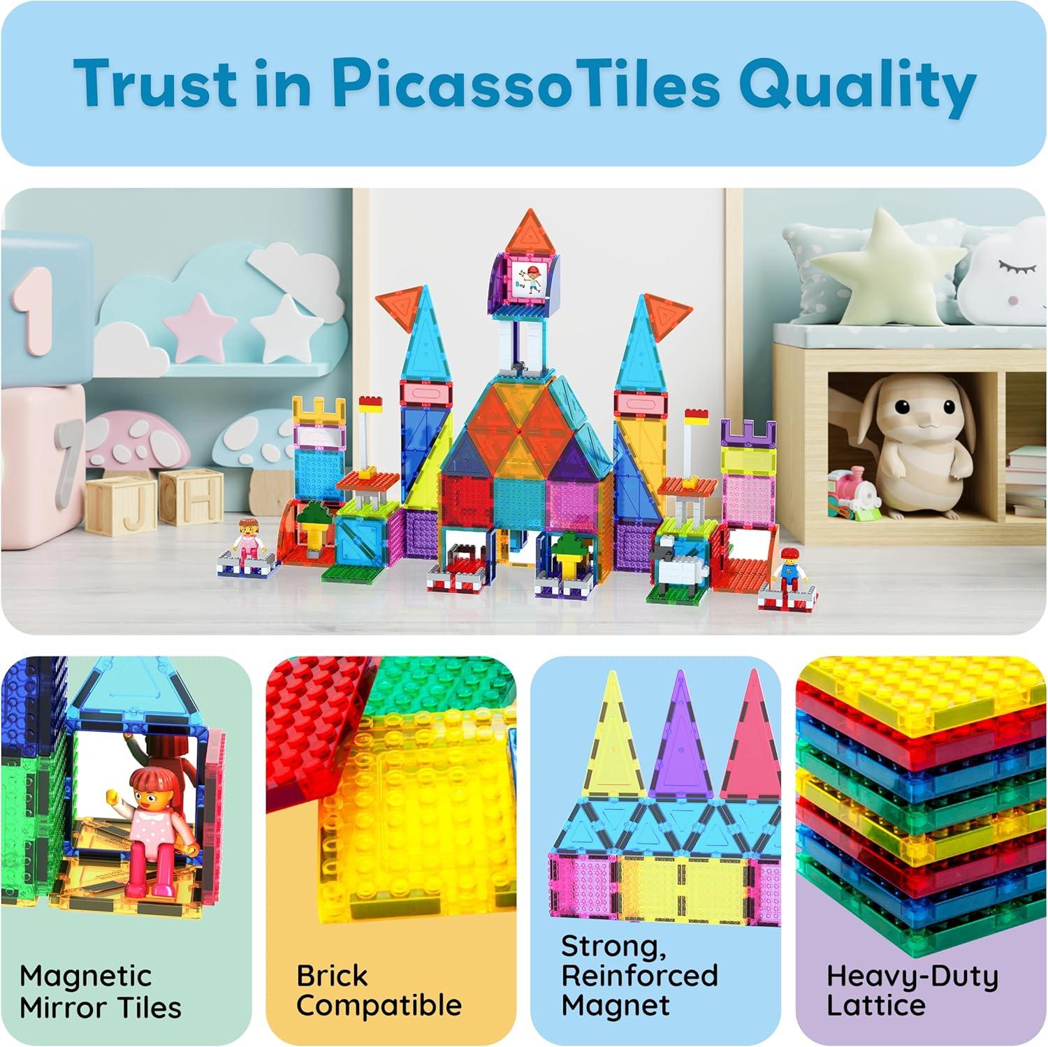 imagePicassoTiles Brick Baseplate Classic Building Block Foundation Kit 20 Pack 10quotx10quot Platform Multi Color Bricks Stud Blocks Compatible with All Major Brands STEM Construction Set Kids Ages 3 PBS02353 Pcs Combo Set