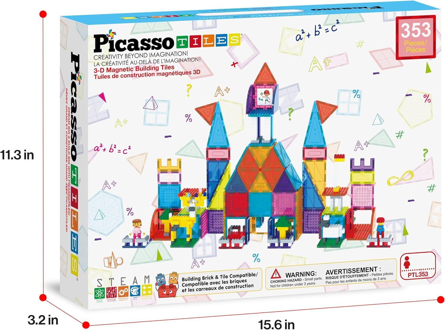 imagePicassoTiles Brick Baseplate Classic Building Block Foundation Kit 20 Pack 10quotx10quot Platform Multi Color Bricks Stud Blocks Compatible with All Major Brands STEM Construction Set Kids Ages 3 PBS02353 Pcs Combo Set
