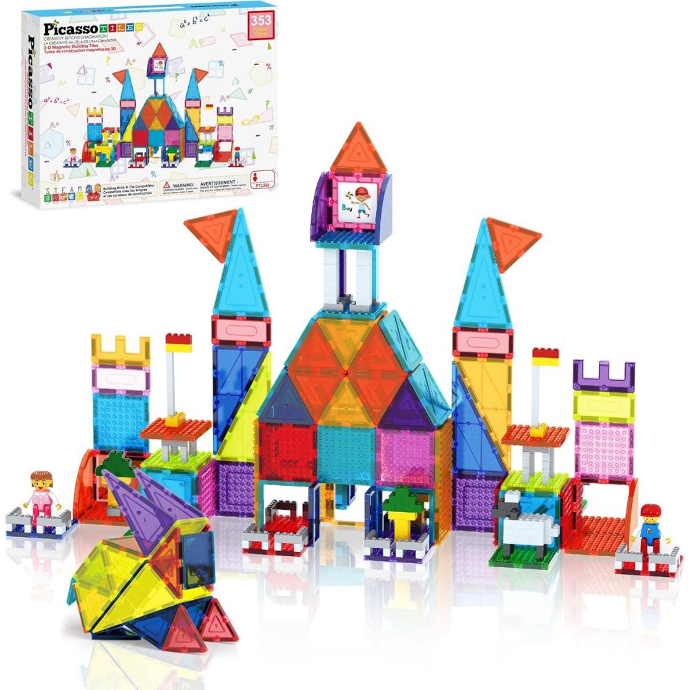 imagePicassoTiles Brick Baseplate Classic Building Block Foundation Kit 20 Pack 10quotx10quot Platform Multi Color Bricks Stud Blocks Compatible with All Major Brands STEM Construction Set Kids Ages 3 PBS02353 Pcs Combo Set