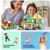 imagePicassoTiles 585pc Kids Activity Table Magnetic Tiles and Building Bricks STEM Pretend Play Learning with Reversible Brick Whiteboard Tabletop Storage Bins and AddOn Toys Boys Girls Ages 3 PBT585585pc Magnetic Tiles and Bricks and Whiteboard