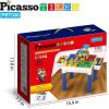 imagePicassoTiles 585pc Kids Activity Table Magnetic Tiles and Building Bricks STEM Pretend Play Learning with Reversible Brick Whiteboard Tabletop Storage Bins and AddOn Toys Boys Girls Ages 3 PBT585331pc BrickWater ContainerMarble Run