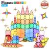 imagePicassoTiles 60PC Magnet Tiles  36PC Windows ampamp Quarter Round Blocks Building Bundle STEAM Educational Playset for Creative Fun and Learning Construction Play Design Project Toy Gift Idea for Kids