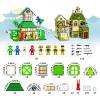 imagePicassoTiles Magnet Tile Building Block Family Homestead Doll House Theme Playset 8 Character Action Figures Double Sided Magnetic Tiles Printing STEM Education Learning Kit Toy Set Kids Ages 3 PTQ06Ninja  Troop