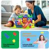 imagePicassoTiles Magnet Tile Building Block Family Homestead Doll House Theme Playset 8 Character Action Figures Double Sided Magnetic Tiles Printing STEM Education Learning Kit Toy Set Kids Ages 3 PTQ06Slide  Swing Playground