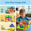 imagePicassoTiles Magnet Tile Building Block Family Homestead Doll House Theme Playset 8 Character Action Figures Double Sided Magnetic Tiles Printing STEM Education Learning Kit Toy Set Kids Ages 3 PTQ06Slide  Swing Playground