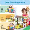 imagePicassoTiles Magnet Tile Building Block Family Homestead Doll House Theme Playset 8 Character Action Figures Double Sided Magnetic Tiles Printing STEM Education Learning Kit Toy Set Kids Ages 3 PTQ06Family Homestead Doll House
