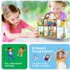 imagePicassoTiles Magnet Tile Building Block Family Homestead Doll House Theme Playset 8 Character Action Figures Double Sided Magnetic Tiles Printing STEM Education Learning Kit Toy Set Kids Ages 3 PTQ06Family Homestead Doll House