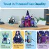 imagePicassoTiles Magnet Tile Building Block Family Homestead Doll House Theme Playset 8 Character Action Figures Double Sided Magnetic Tiles Printing STEM Education Learning Kit Toy Set Kids Ages 3 PTQ06Haunted House