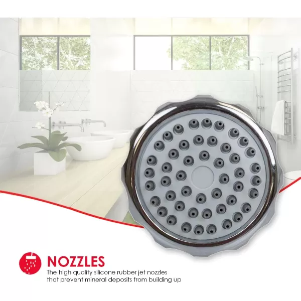 Sunbeam Oasis Single Function Fixed Shower Head Silver ChromeSunbeam Oasis Single Function Fixed Shower Head Silver Chrome