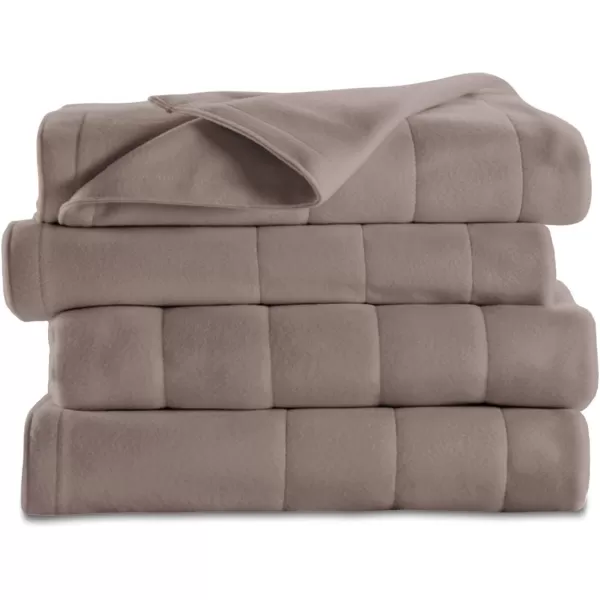 Sunbeam Quilted Fleece Heated Blanket King MushroomKing