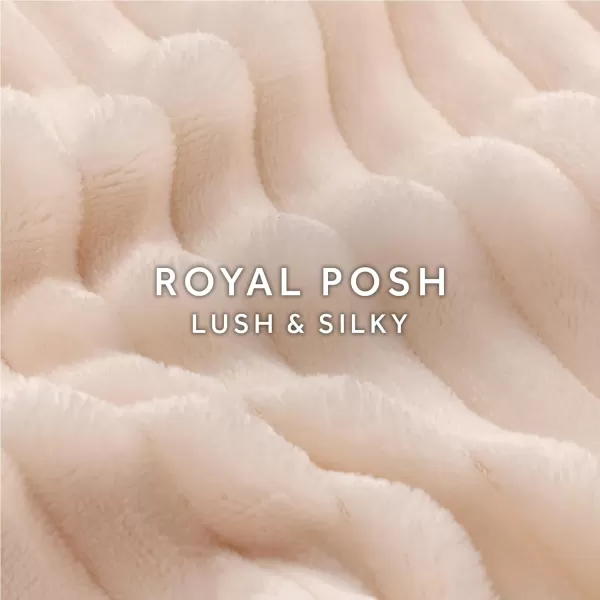 Sunbeam Royal Posh Dove Grey Heated Personal Throw  Blanket CozyWarm Adjustable Heat Settings 11918Champagne