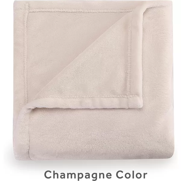 Sunbeam Royal Posh Dove Grey Heated Personal Throw  Blanket CozyWarm Adjustable Heat Settings 11918Champagne