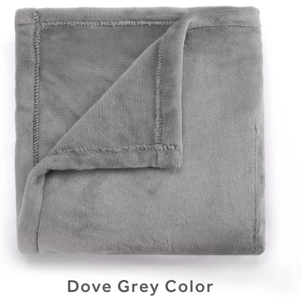 Sunbeam Royal Posh Dove Grey Heated Personal Throw  Blanket CozyWarm Adjustable Heat Settings 11918Dove Grey