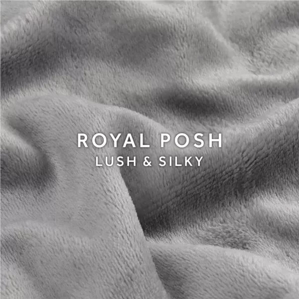 Sunbeam Royal Posh Dove Grey Heated Personal Throw  Blanket CozyWarm Adjustable Heat Settings 11918Dove Grey