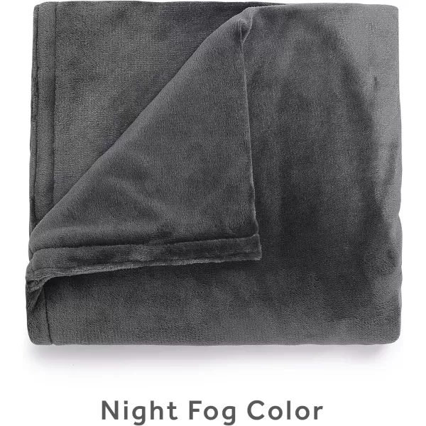 Sunbeam Royal Posh Dove Grey Heated Personal Throw  Blanket CozyWarm Adjustable Heat Settings 11918Night Fog