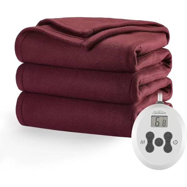 Sunbeam Royal Ultra Ivy Heated Blanket  TwinCabernet