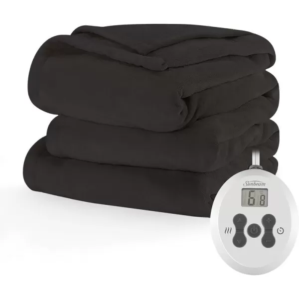 Sunbeam Royal Posh Dove Grey Heated Personal Throw  Blanket CozyWarm Adjustable Heat Settings 11918Night Fog