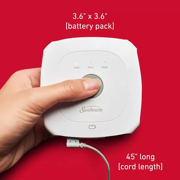 Sunbeam 804STR2P GoHeat Portable Heated Patches for Pain Relief Starter Kit  2 Reusable Gel Patches ampamp Clip On Rechargeable Control Unit with 3 Heat Settings 1 Count Pack of 1