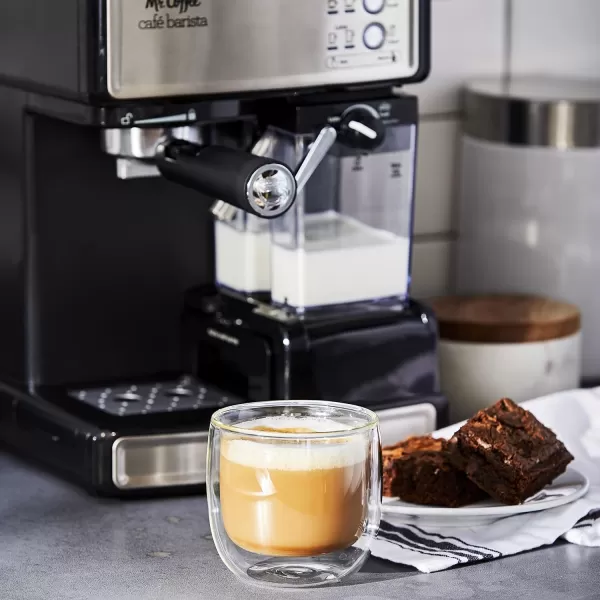 Mr Coffee Espresso and Cappuccino Machine Programmable Coffee Maker with Automatic Milk Frother and 15Bar Pump Stainless SteelSilverMr Coffee Espresso and Cappuccino Machine Programmable Coffee Maker with Automatic Milk Frother and 15Bar Pump Stainless SteelSilver