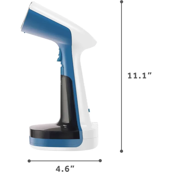 Sunbeam 1600W Turbo Handheld Steamer Dual Steam Settings 8 Minutes of Continuous Steam AntiDrip Nonstick StainlessSteel Faceplate 10 360 swivel cord Bristle Brush Attachment White and BlueSunbeam 1600W Turbo Handheld Steamer Dual Steam Settings 8 Minutes of Continuous Steam AntiDrip Nonstick StainlessSteel Faceplate 10 360 swivel cord Bristle Brush Attachment White and Blue