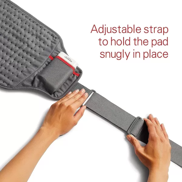 Sunbeam Cordless Heating Pad Portable and Rechargeable for Back Shoulder and Cramps Pain Relief 95 x 12 Slate GreySunbeam Cordless Heating Pad Portable and Rechargeable for Back Shoulder and Cramps Pain Relief 95 x 12 Slate Grey