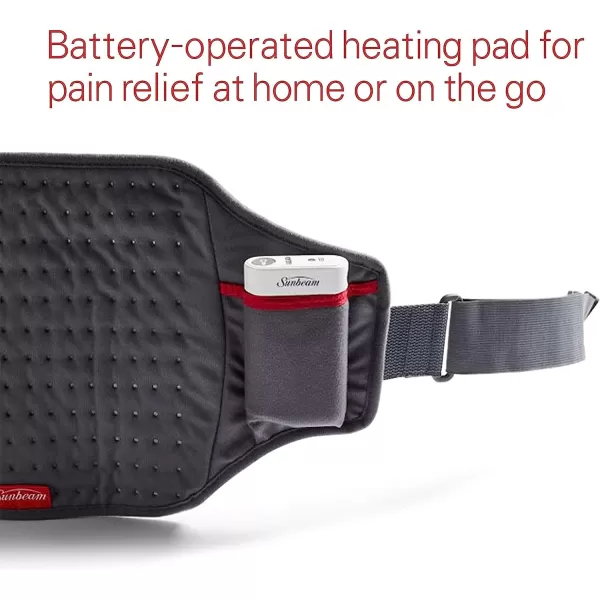 Sunbeam Cordless Heating Pad Portable and Rechargeable for Back Shoulder and Cramps Pain Relief 95 x 12 Slate GreySunbeam Cordless Heating Pad Portable and Rechargeable for Back Shoulder and Cramps Pain Relief 95 x 12 Slate Grey