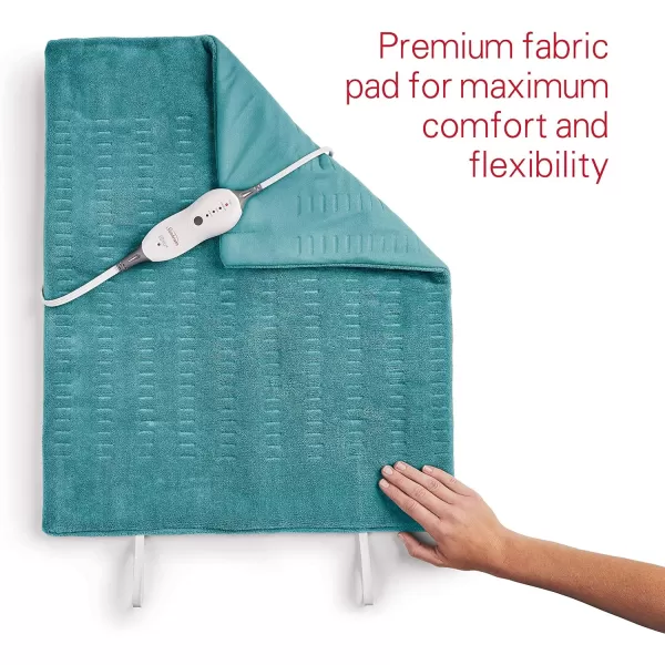 Sunbeam Heating Pad for Back Neck and Shoulder Pain Relief with Auto Shut Off XXL Large 20 x 24 TealXXLarge